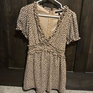 Cheetah print Romper (not a dress)